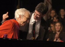 With son, Matthew Brubeck in 2004, following Honorary doctor of letters at York University. 